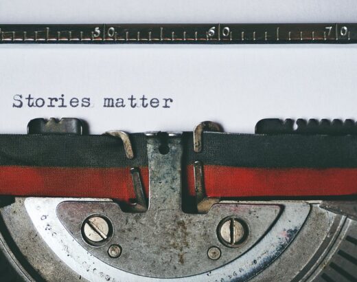 black and red typewriter